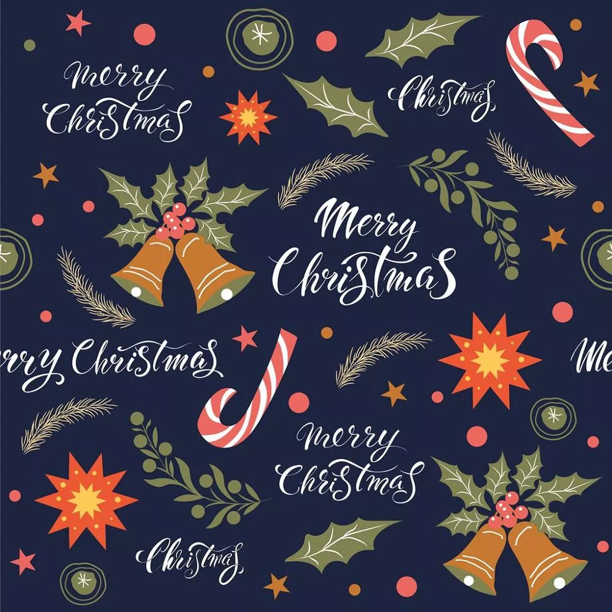 christmas-holiday-assorted-decorations-fabric-navy Christmas Holiday Assorted Decorations Fabric – Navy