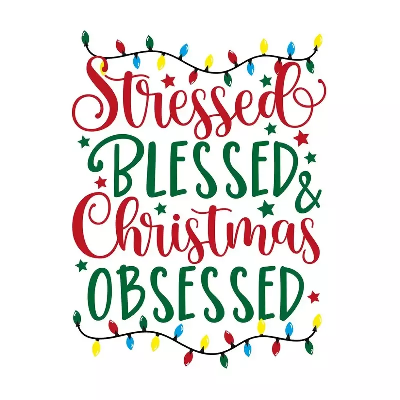 christmas-obsessed-fabric-panel-white Christmas Obsessed Fabric Panel – White