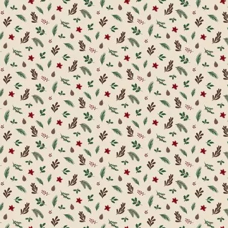 Christmas Time Foliage Linen