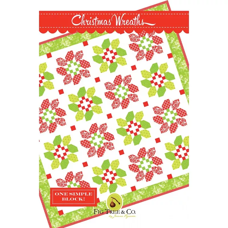 christmas-wreaths-sewing-pattern-only-ftq1604 Christmas Wreaths sewing pattern only FTQ1604