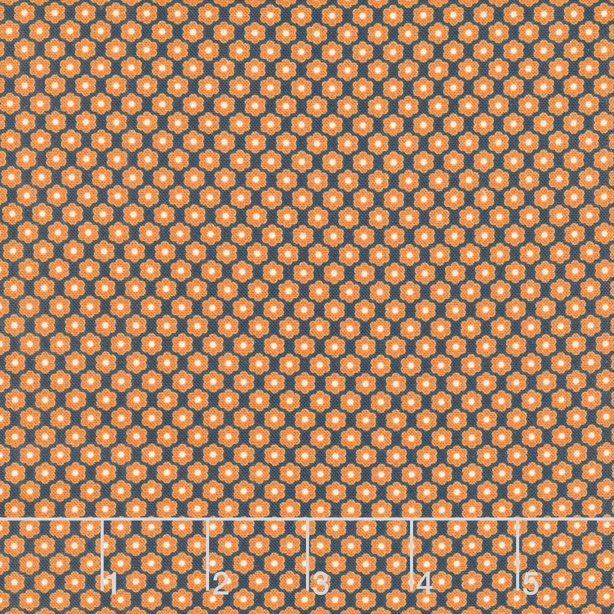 circa-sharp-cheddar-little-daisy-indigo-yardage Circa – Sharp Cheddar Little Daisy Indigo Yardage