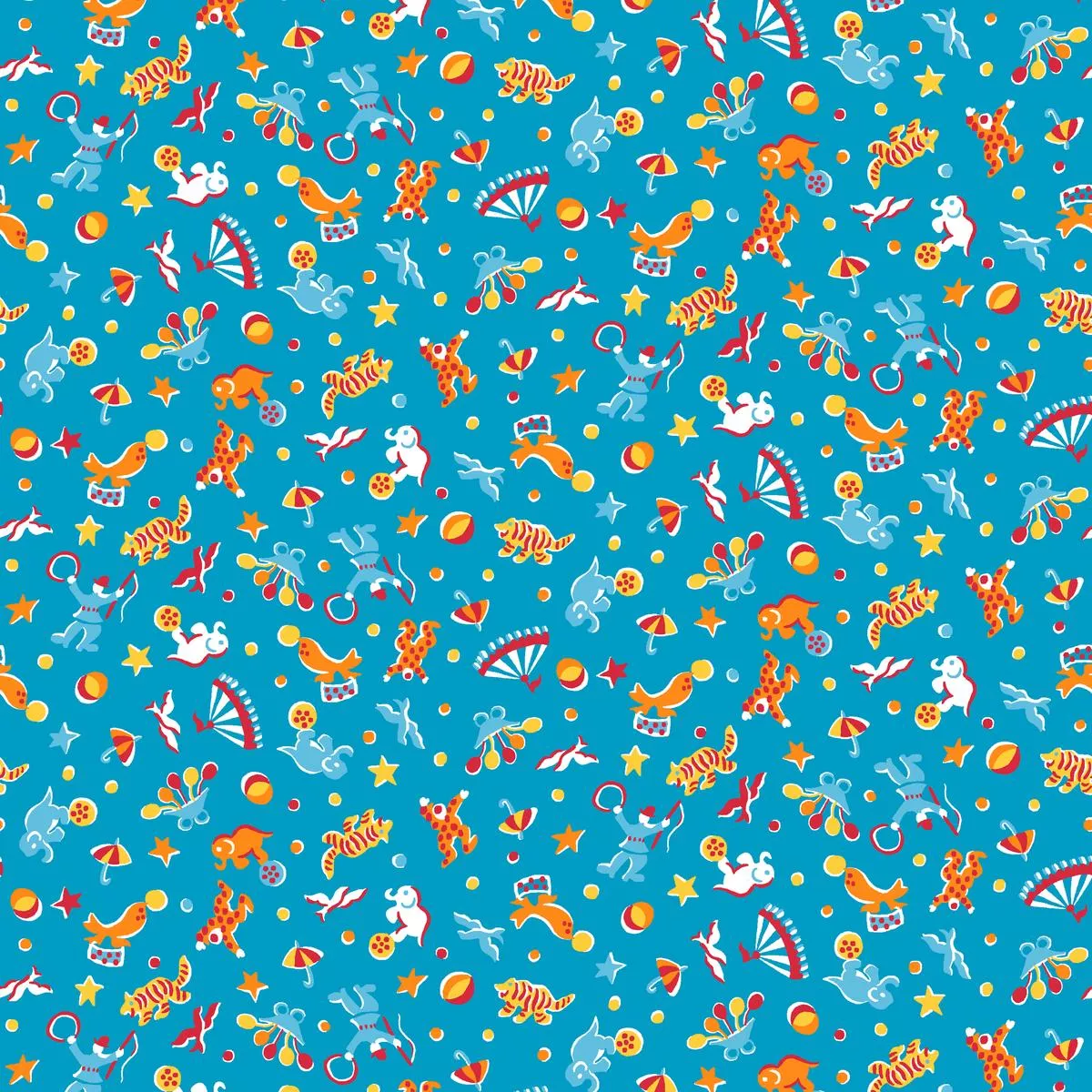 circus-jubilee-blue-carnival-fabric Circus Jubilee – Blue Carnival Fabric