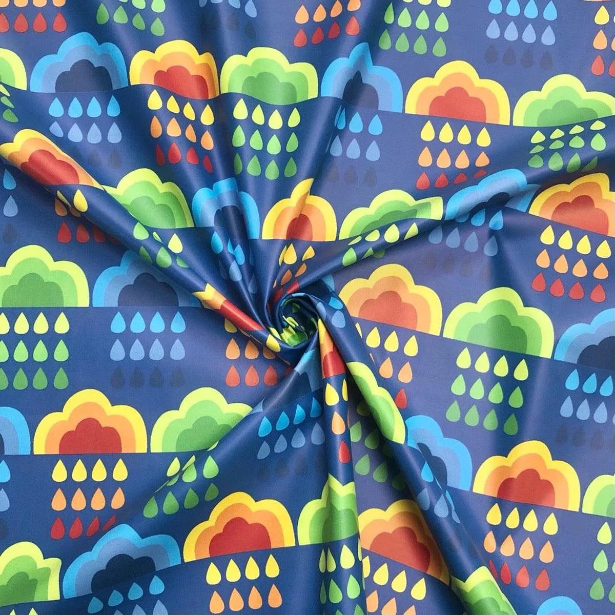 clouds-raindrops-water-repellent-raincoat-fabric Clouds and Raindrops Water Repellent Raincoat Fabric