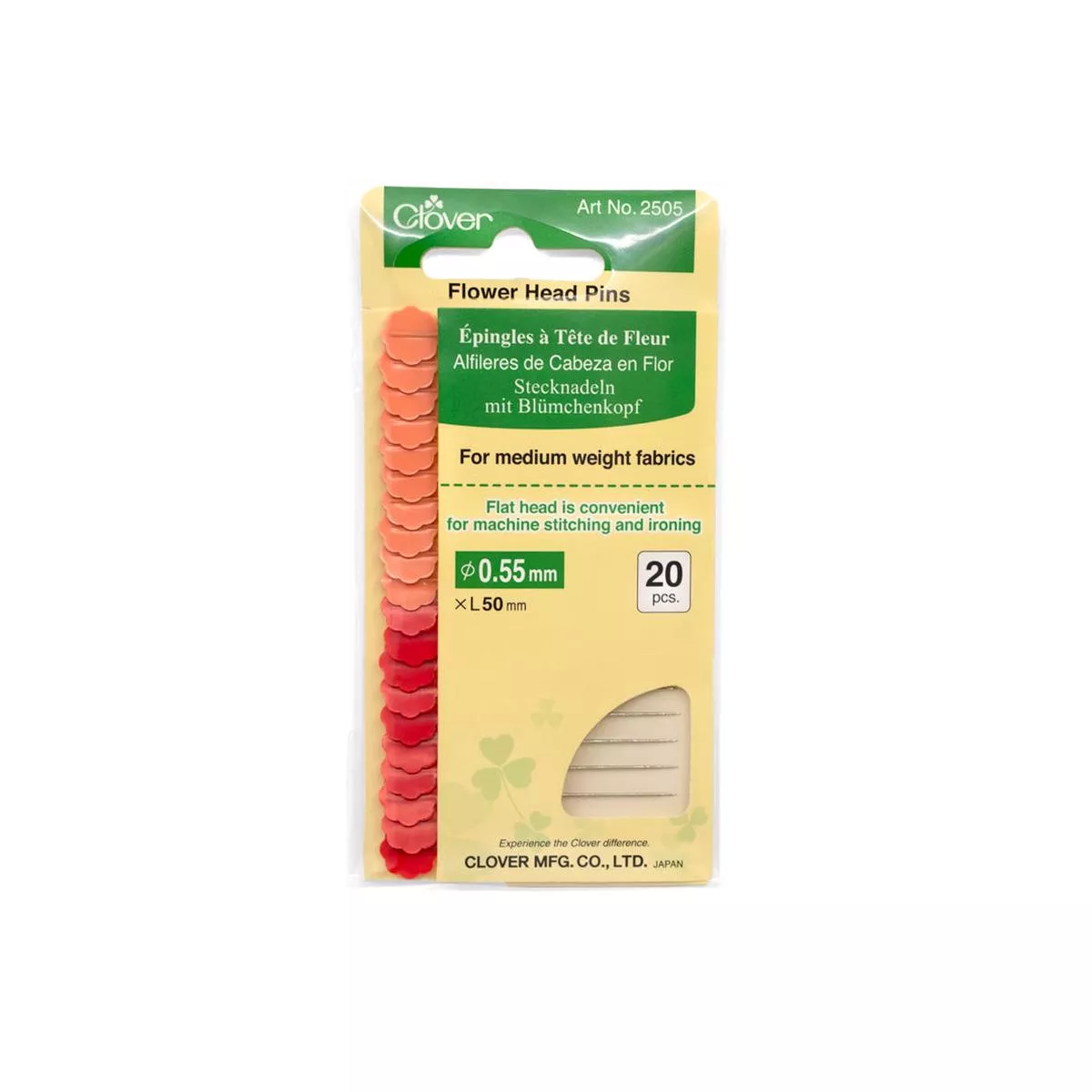 clover-flower-head-pins-medium-weight Clover Flower Head Pins – Medium Weight