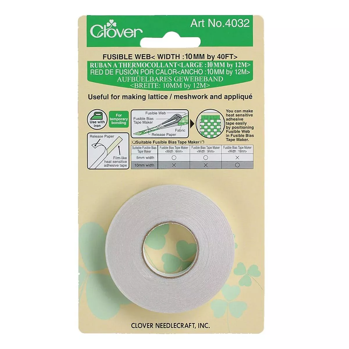 Clover Fusible Web 10mm Tape CL4032