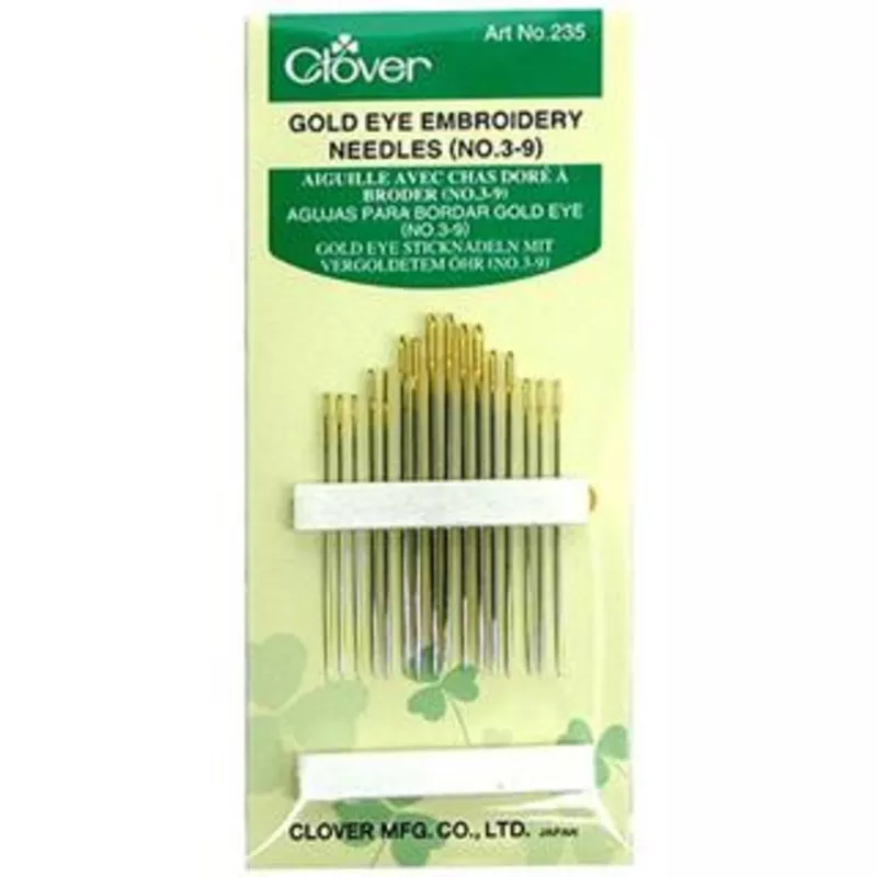 clover-gold-eye-embroidery-needles-no-3-9 Clover Gold Eye Embroidery Needles (No. 3-9)