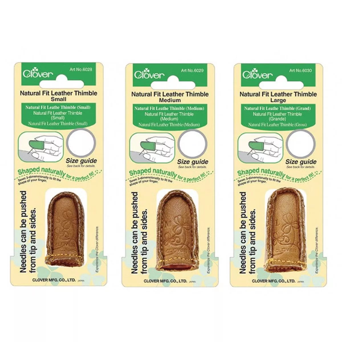 Clover Natural Fit Leather Thimble