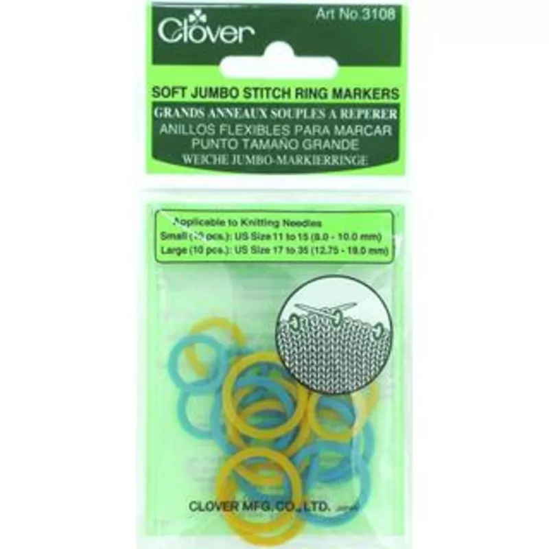 clover-soft-jumbo-stitch-ring-markers-20pc Clover Soft Jumbo Stitch Ring Markers 20pc