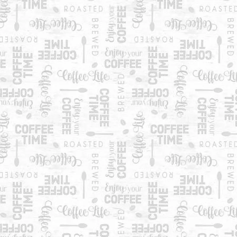 Coffee Life White Words All Over 82673-199