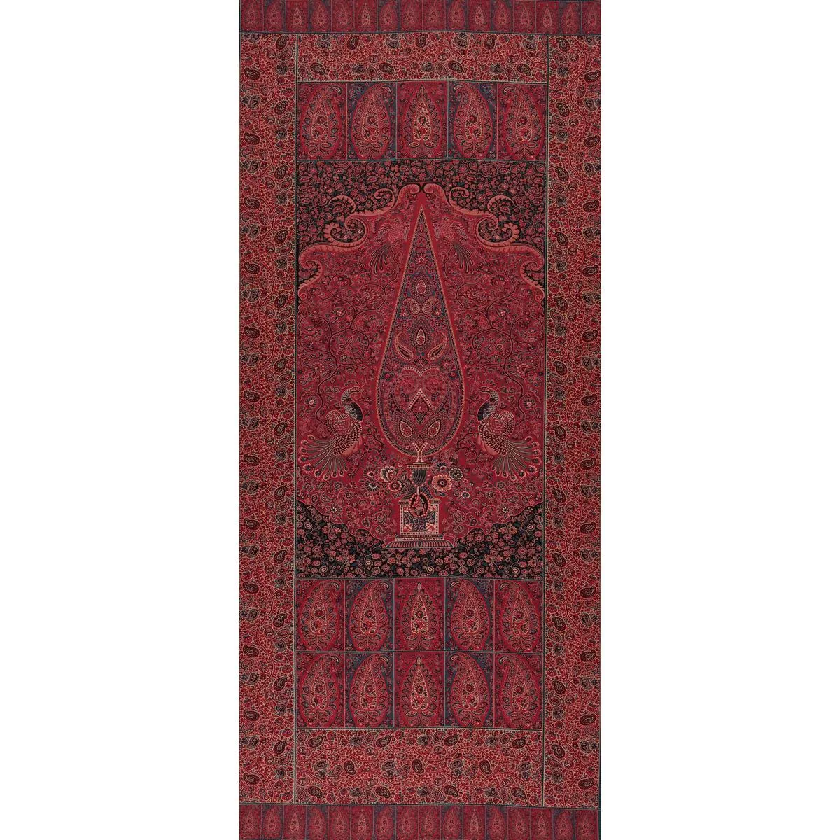 colmery-paisley-panel-rouge-fabric Colmery Paisley Panel Rouge Fabric