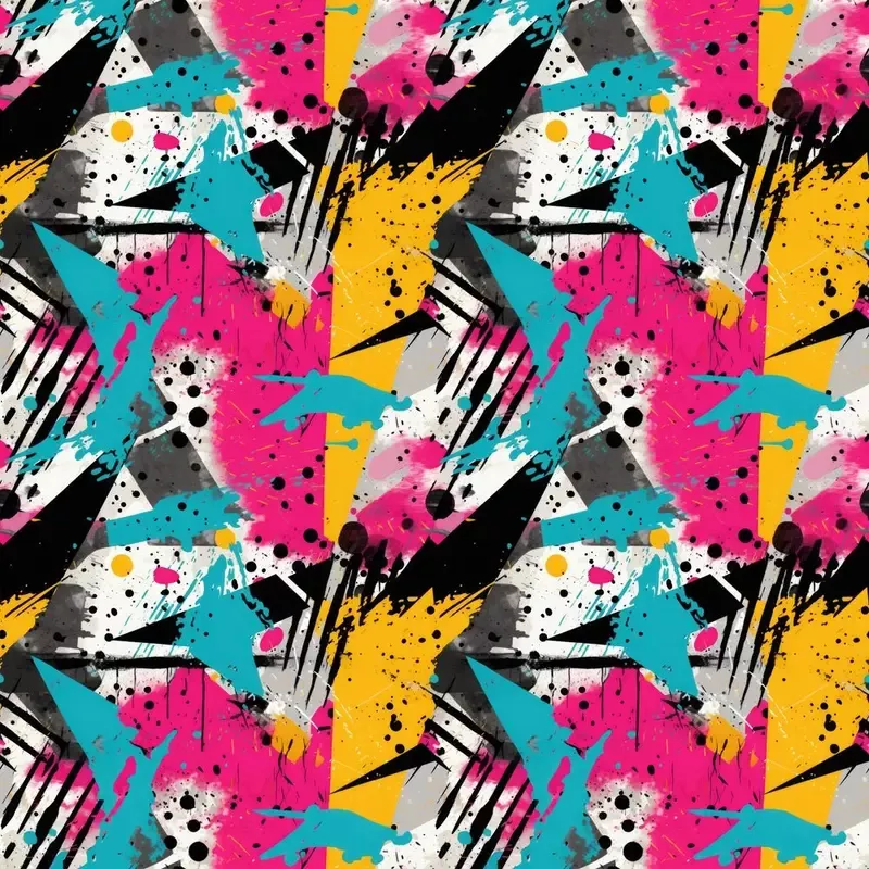 colorful-abstract-graffiti-fabric Colorful Abstract Graffiti Fabric