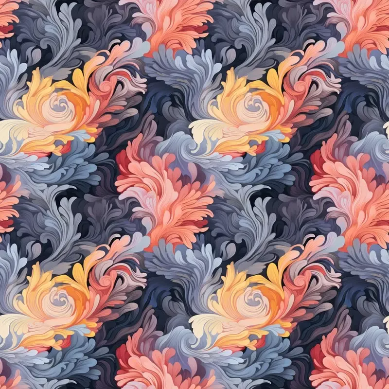 colorful-flowing-flowers-fabric Colorful Flowing Flowers Fabric
