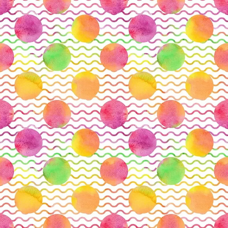 colorful-grunge-dots-waves-fabric Colorful Grunge Dots & Waves Fabric