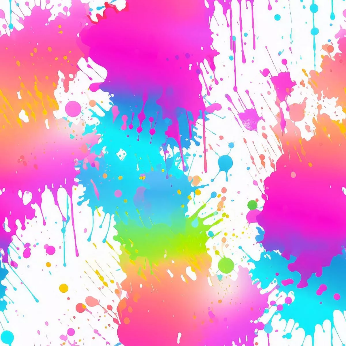 Colorful Paint Splashes Pattern 2 Quilting Cotton Fabric