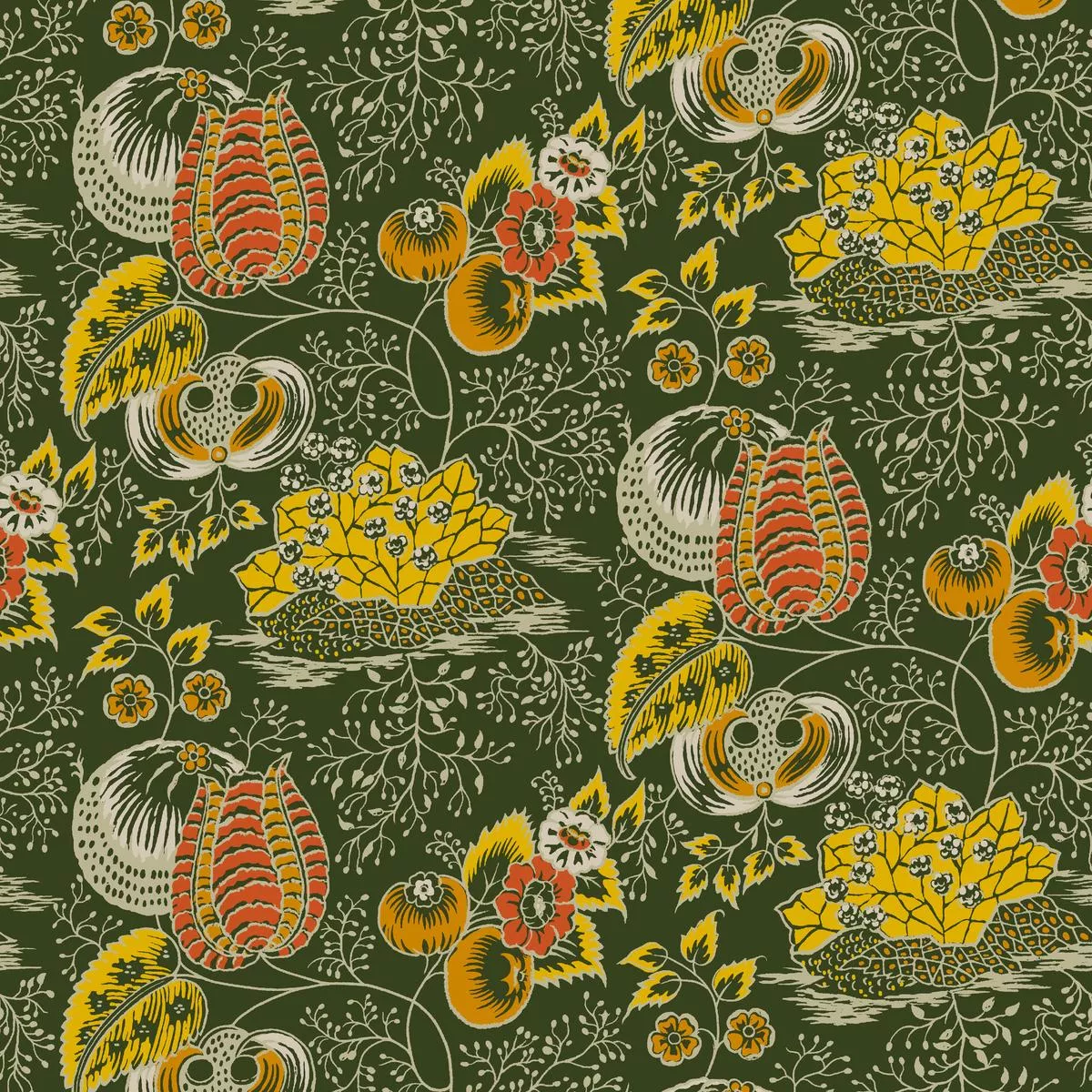 Colvin on Forest Green Fabric