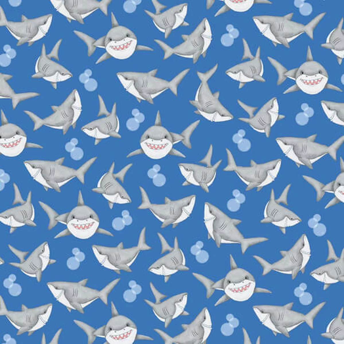comfy-flannel-smiling-sharks-yardage Comfy Flannel – Smiling Sharks – Yardage