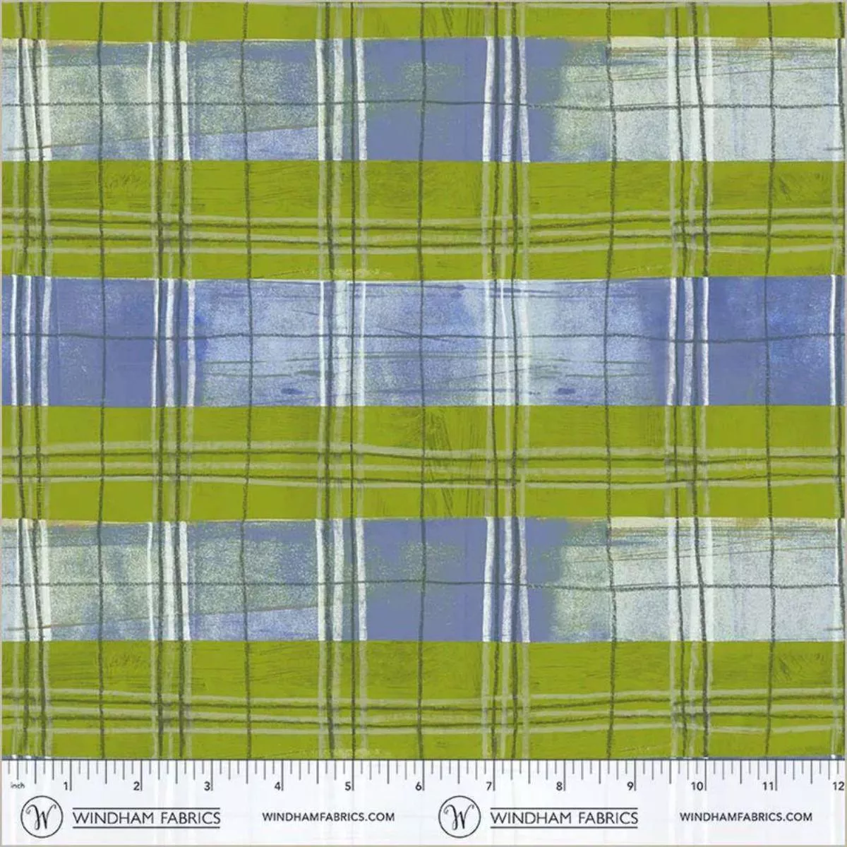 Cool Lime Plaid by Marcia Derse