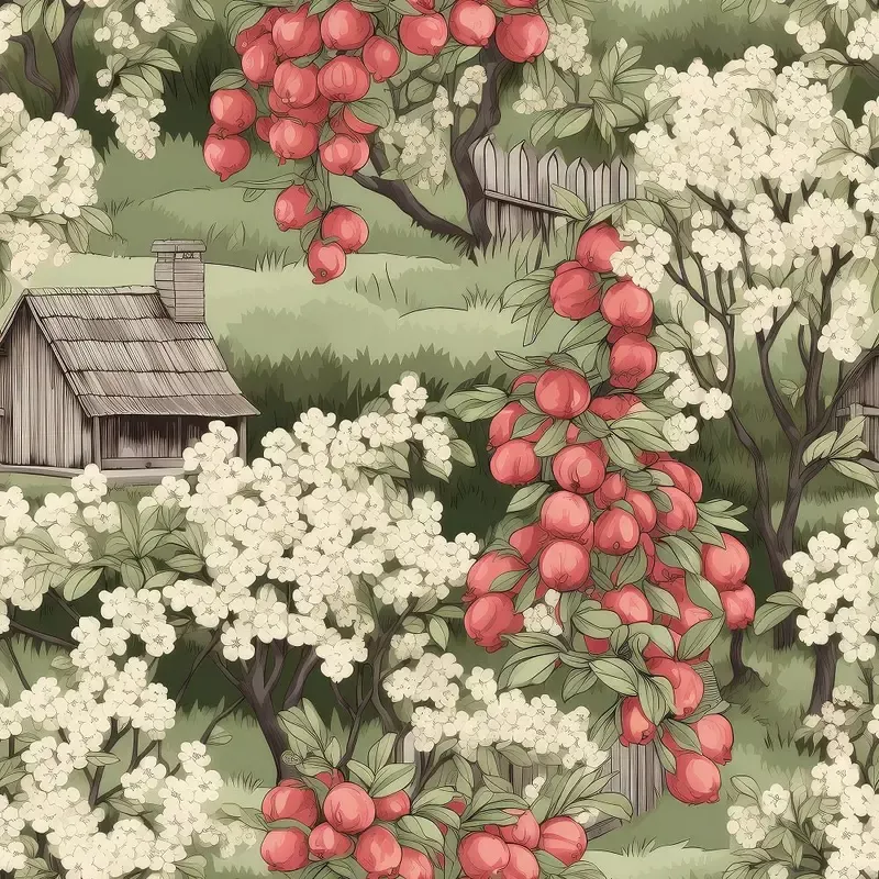 cottagecore-apple-garden-7-fabric Cottagecore Apple Garden #7 Fabric