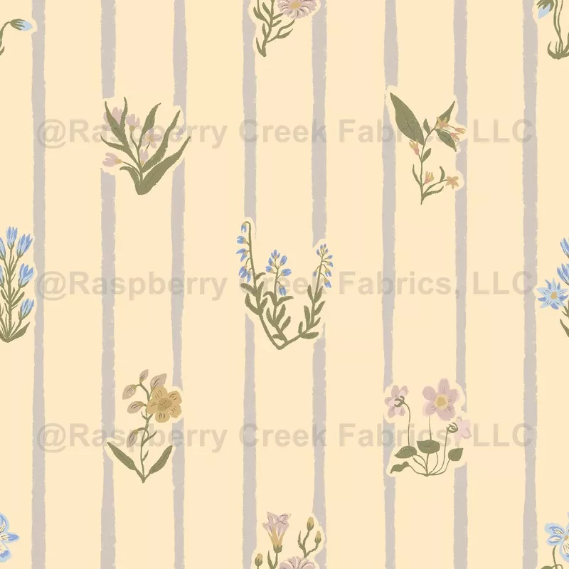 Cottagecore Flowers and Stripes