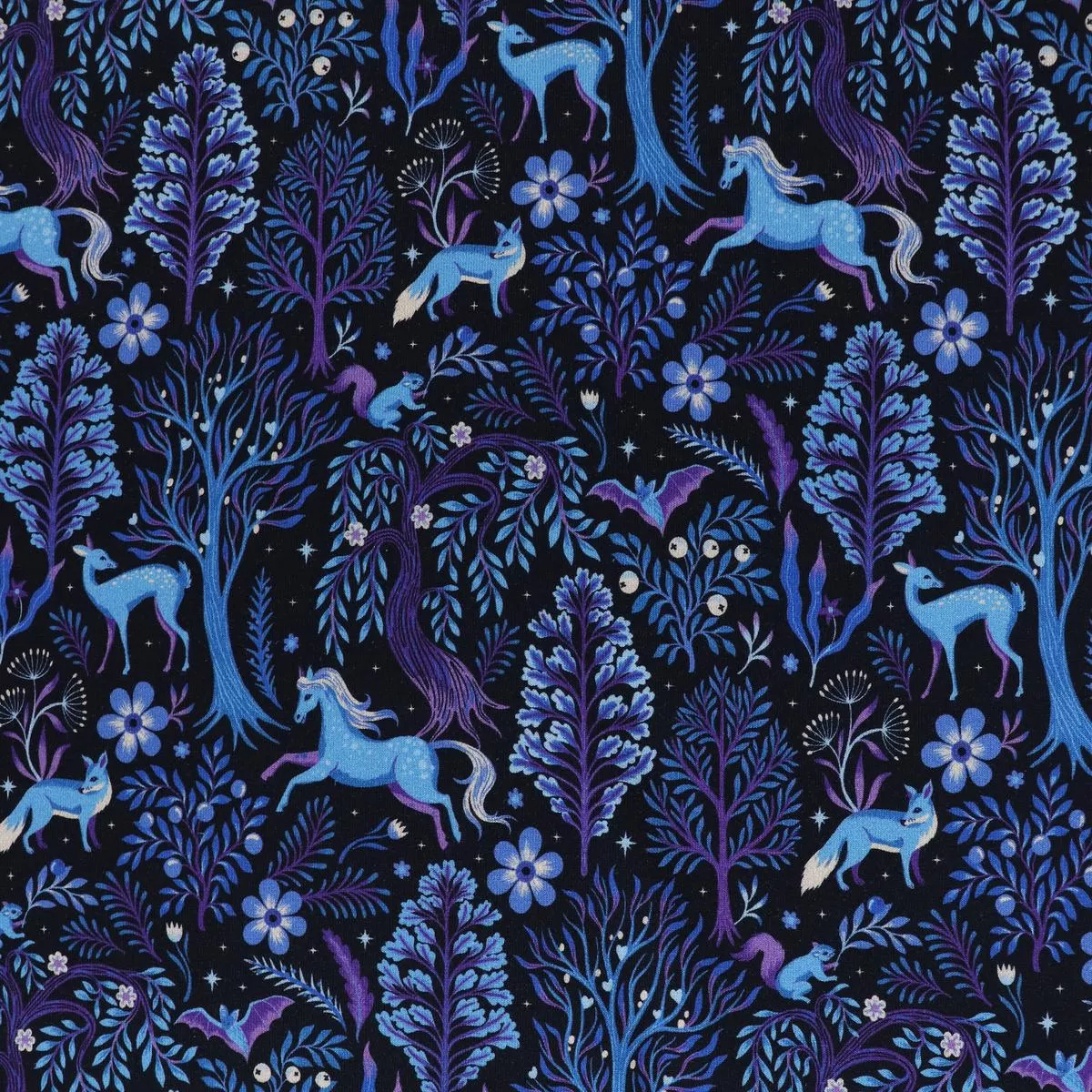 cotton-french-terry-magical-forest-purple Cotton French Terry – Magical Forest – Purple