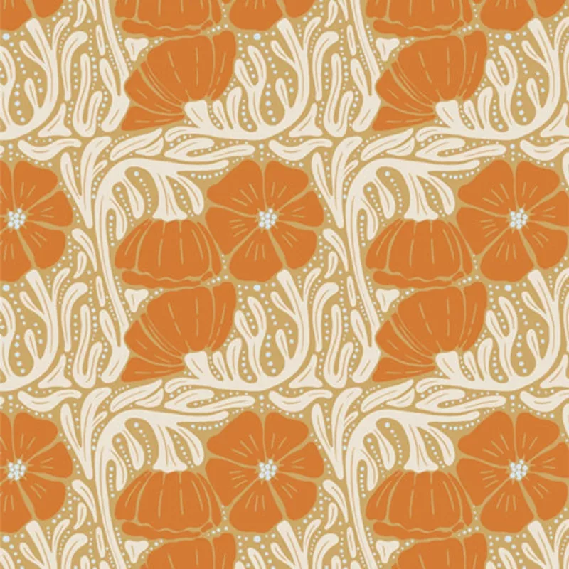 Coyote Hill, Poppy Patch Autumn Fabric