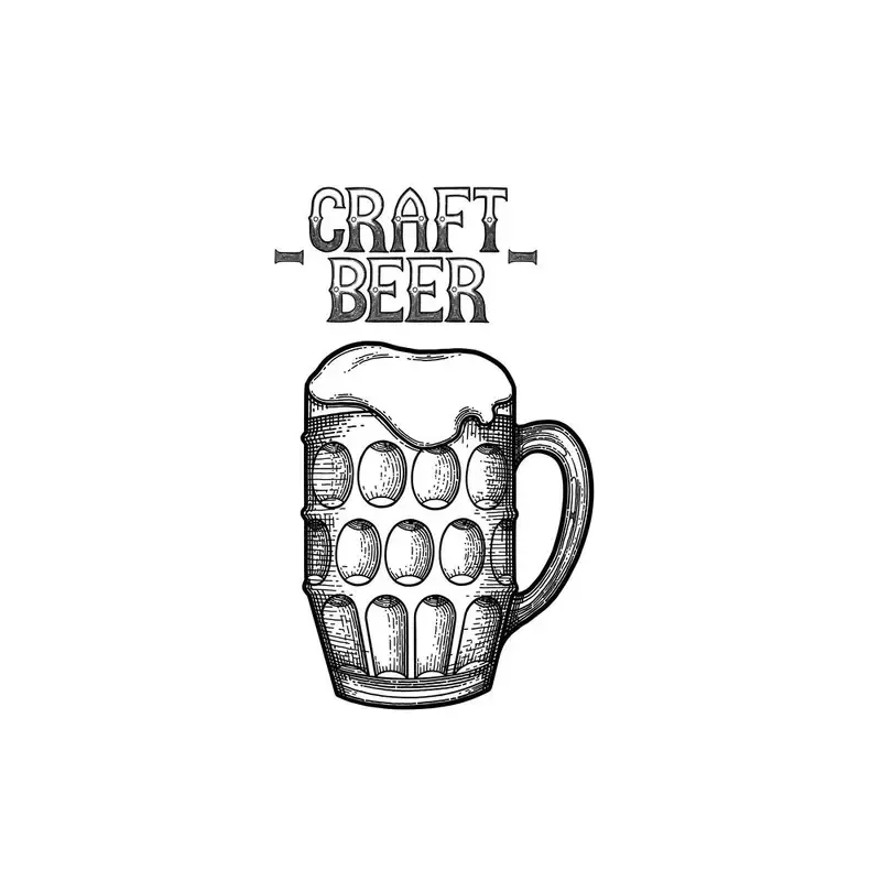 craft-beer-drawing-fabric-panel Craft Beer Drawing Fabric Panel