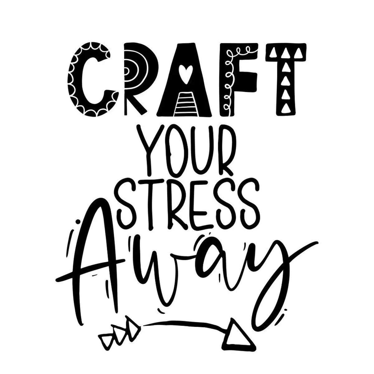 craft-your-stress-away-fabric-panel Craft Your Stress Away Fabric Panel