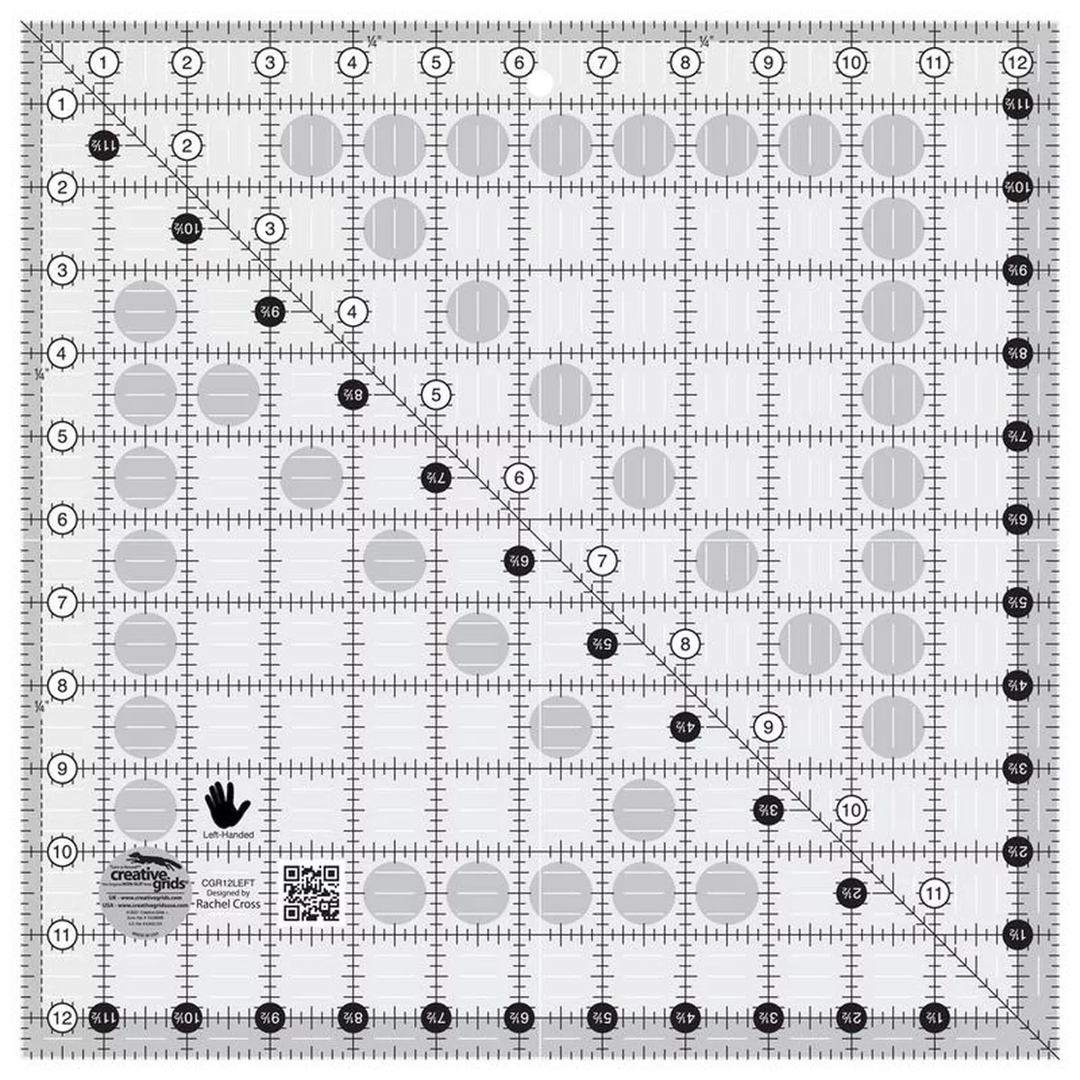 creative-grids-left-handed-1258243-square-quilt-ruler-cgr12left Creative Grids Left-Handed 1258243 Square Quilt Ruler CGR12LEFT
