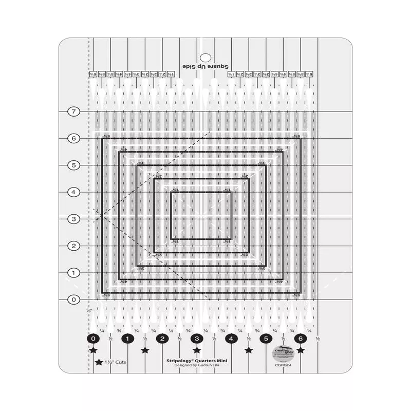 creative-grids-stripology-quarters-mini-quilt-ruler-cgrge4 Creative Grids Stripology Quarters Mini Quilt Ruler CGRGE4