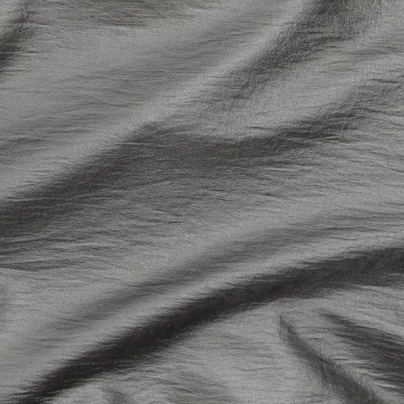 Crinkle Faux Leather Pewter