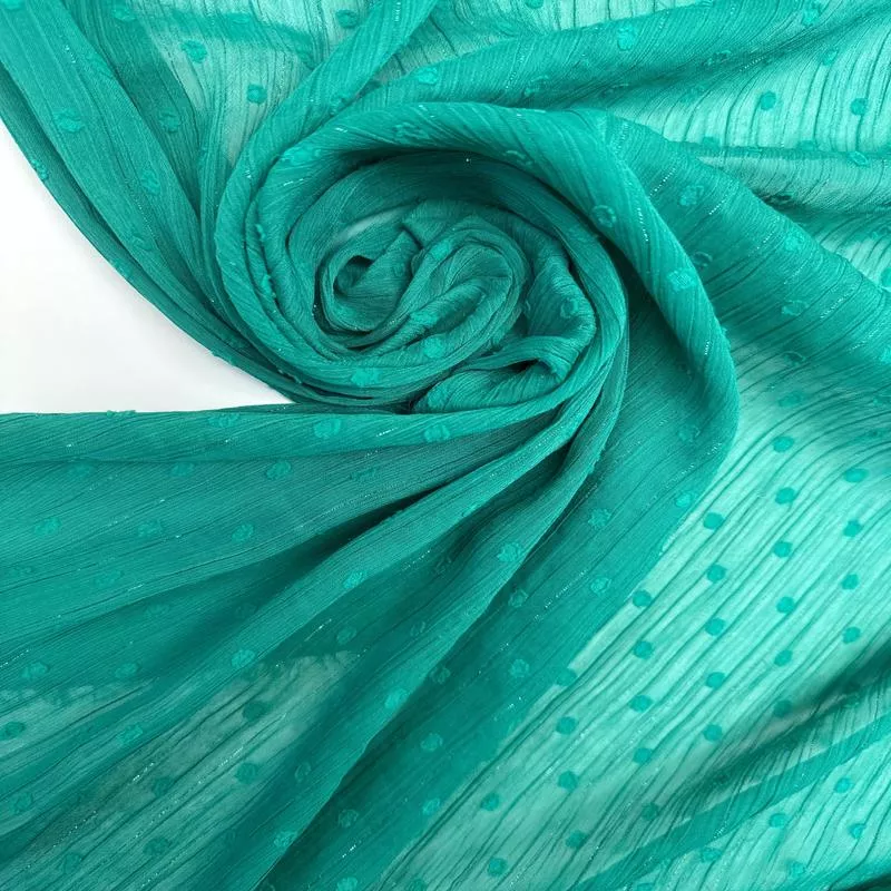 Crinkled Orange-Pink Polyamid Chiffon