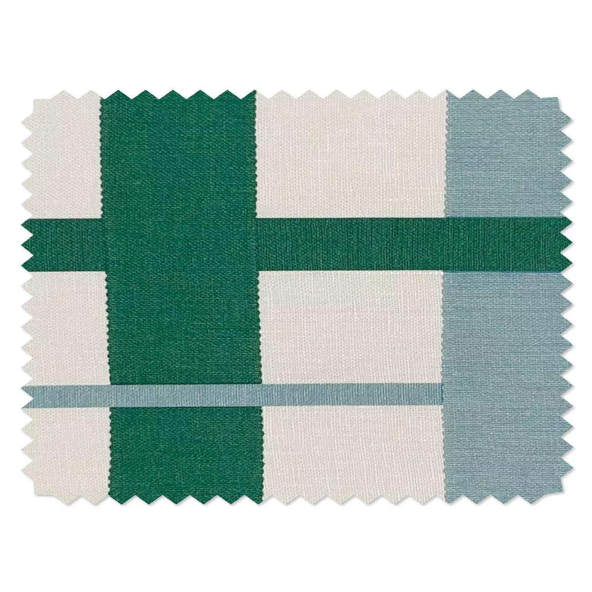 crosstown-plaid-linen-fabric-by-sarah-jessica-parker-emerald-sky ‘Crosstown Plaid’ Linen Fabric by Sarah Jessica Parker – Emerald Sky