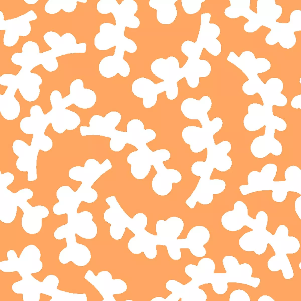 curved-twigs-on-orange-white-fabric Curved Twigs on Orange & White Fabric