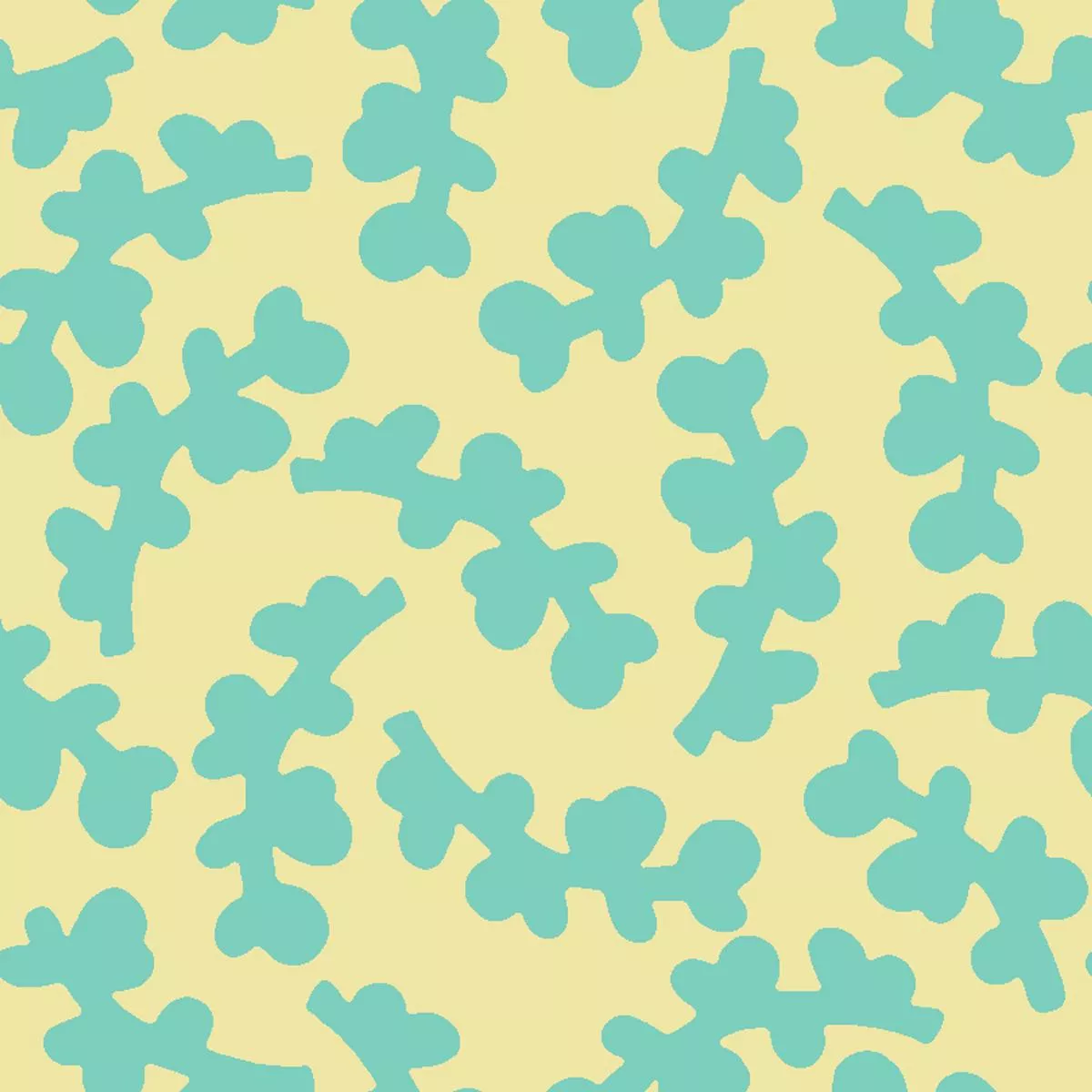 curved-twigs-on-yellow-teal-fabric Curved Twigs on Yellow & Teal Fabric