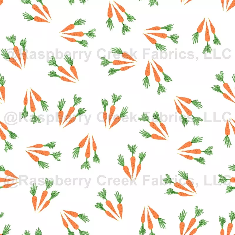 Cute Carrot Trios on White