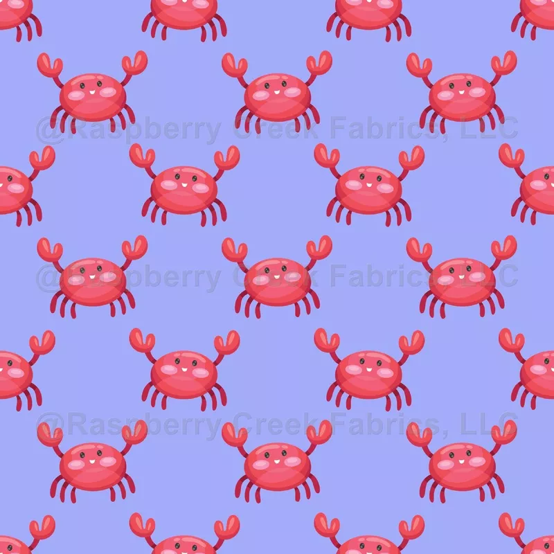 cute-red-crabs-on-blue Cute Red Crabs on Blue