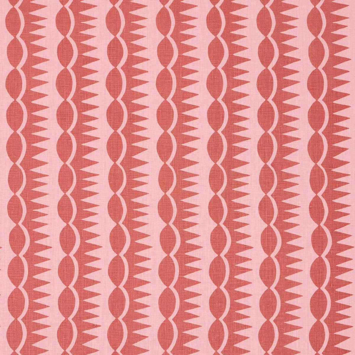 Dagger Stripe Red on Pink Fabric