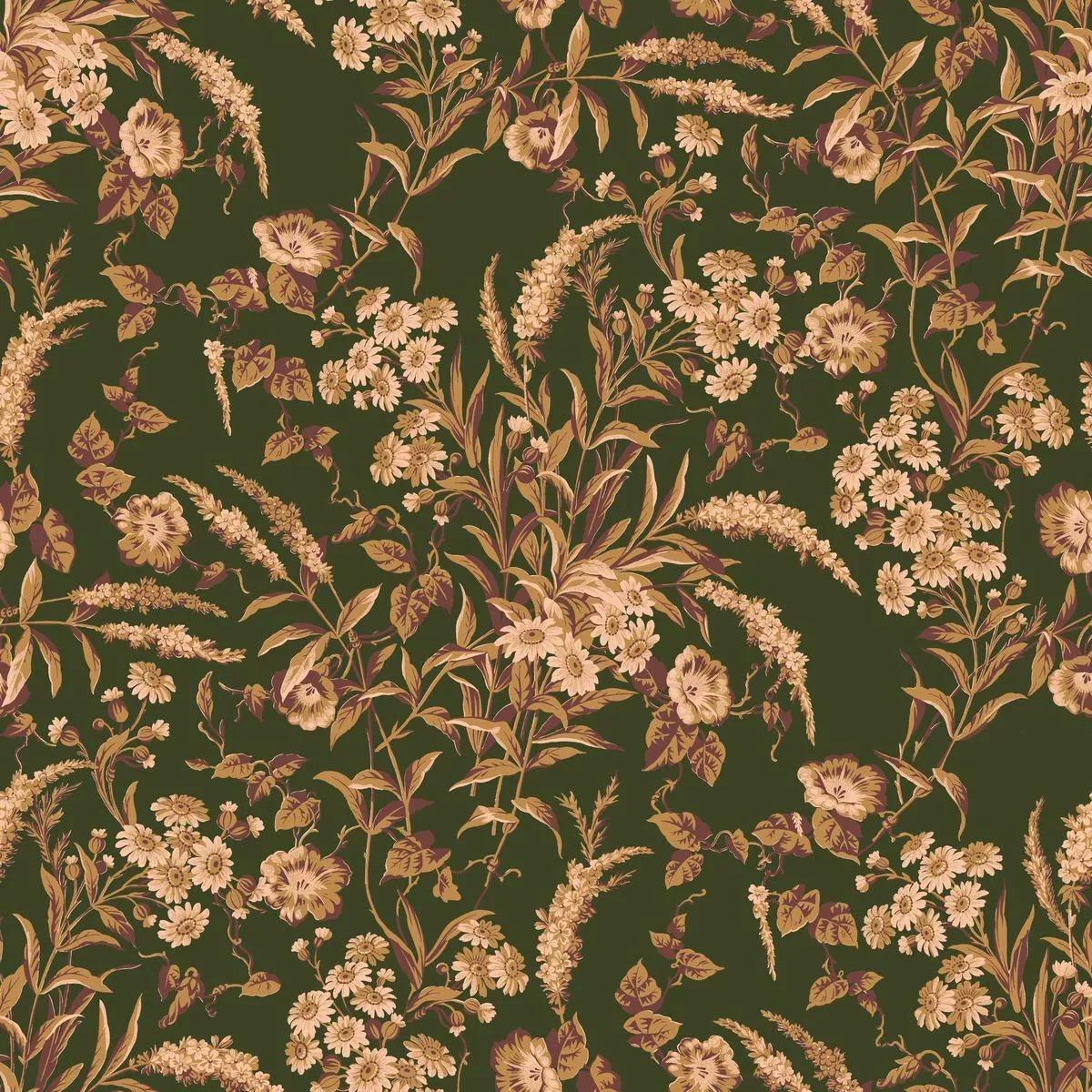 daisy-on-forest-edge-fabric Daisy on Forest Edge Fabric