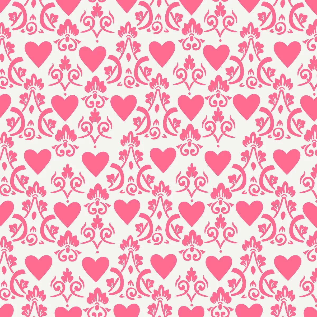 damasked-heart-on-ruby-fabric Damasked Heart on Ruby Fabric