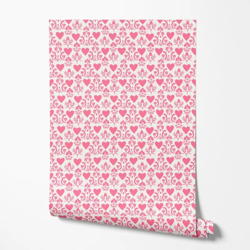 damasked-heart-on-ruby-wallpaper Damasked Heart on Ruby Wallpaper