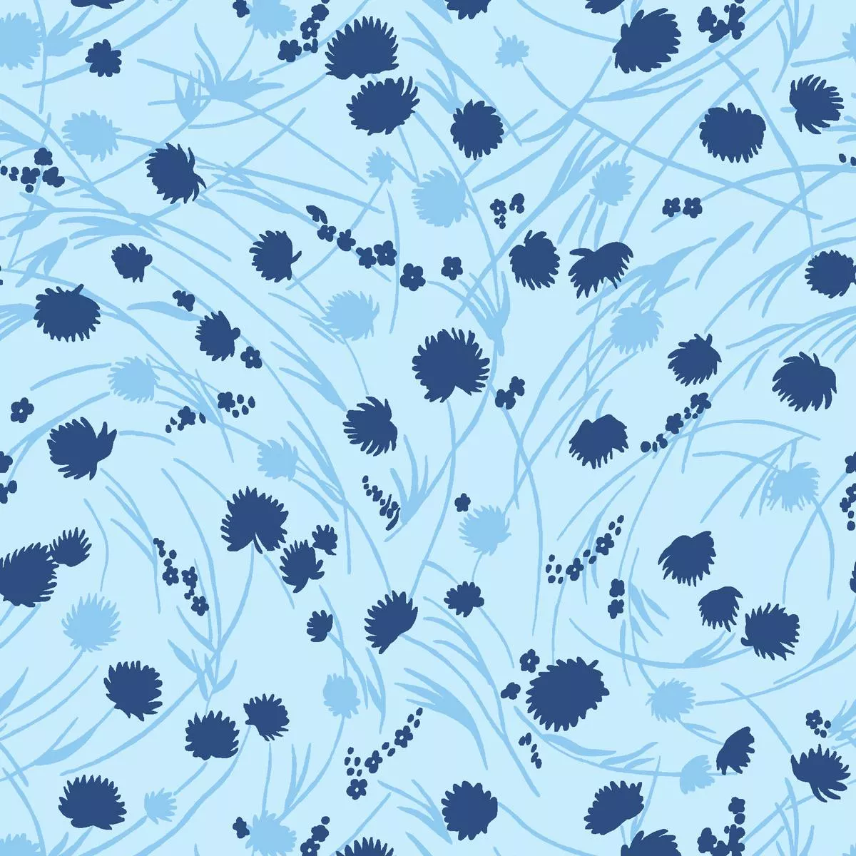 dandelion-breeze-on-blue-fabric Dandelion Breeze on Blue Fabric