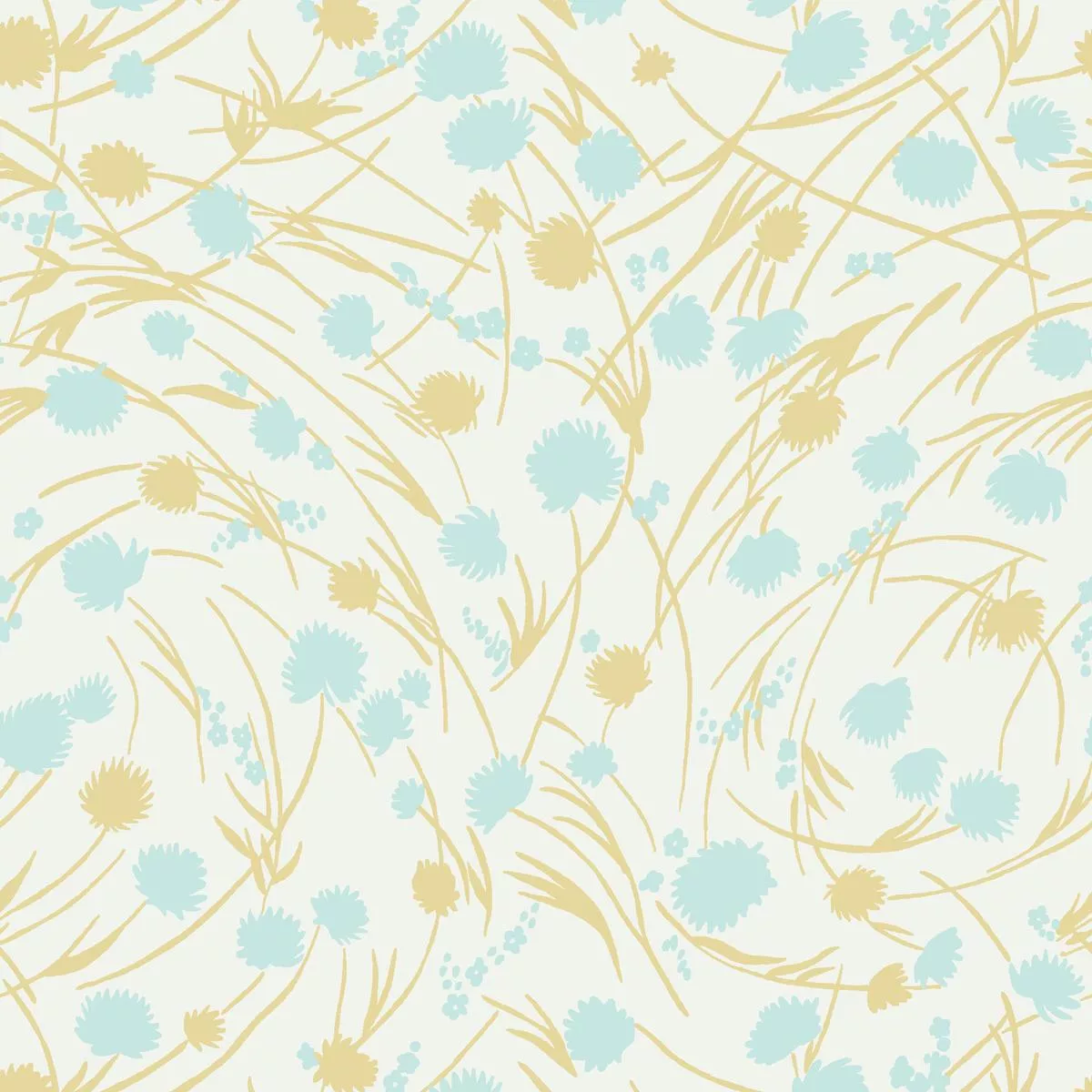dandelion-breeze-on-mint-fabric Dandelion Breeze on Mint Fabric