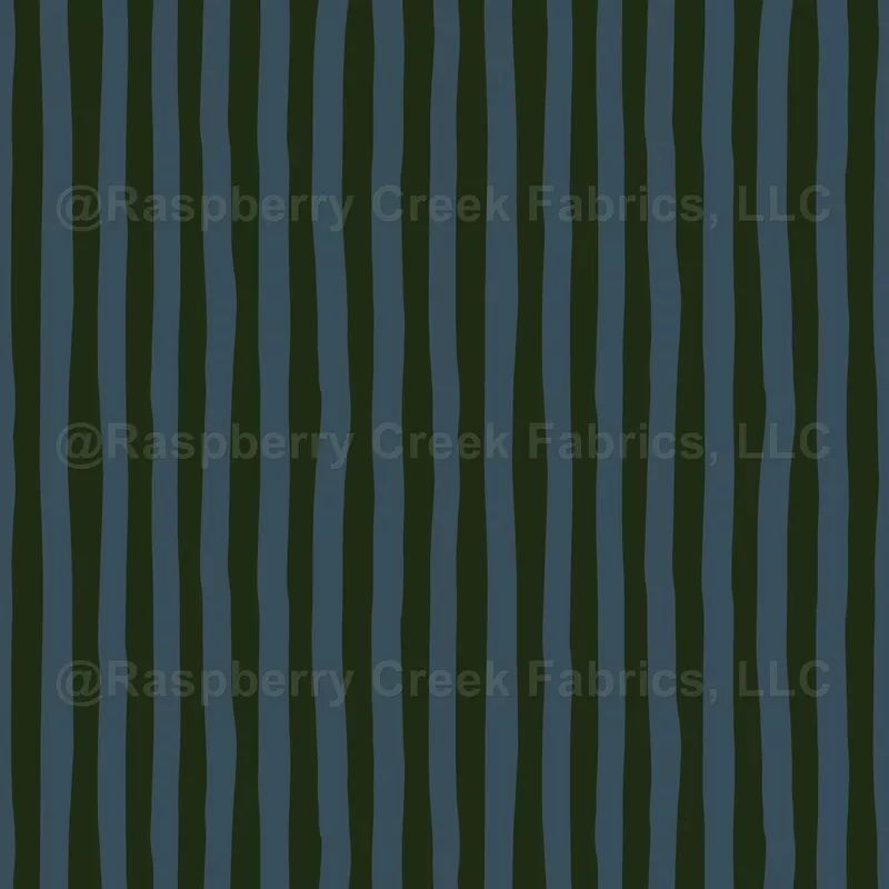 Dark Green & Dark Gray Blue Wonky Stripes