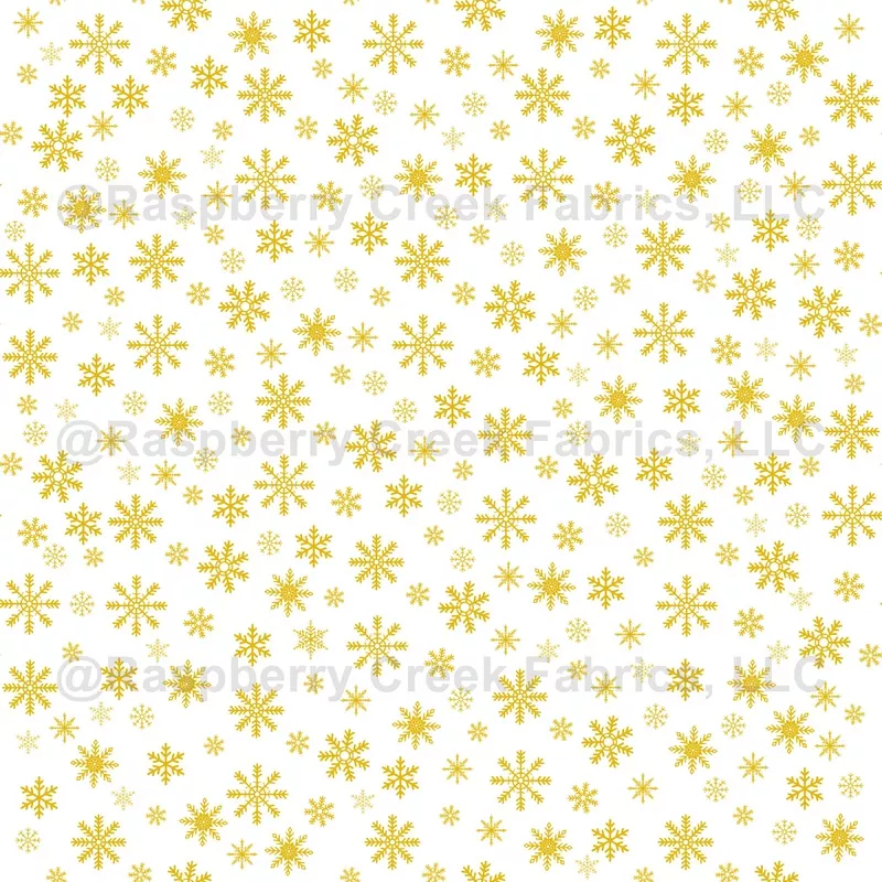 Dark Yellow Snowflakes on White