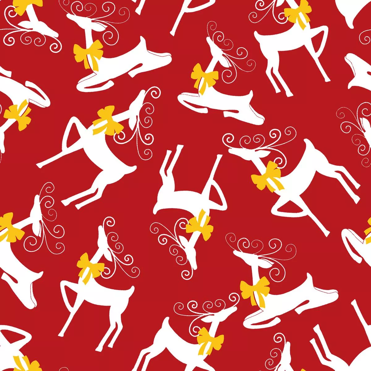 dashing-deer-on-red-fabric Dashing Deer on Red Fabric