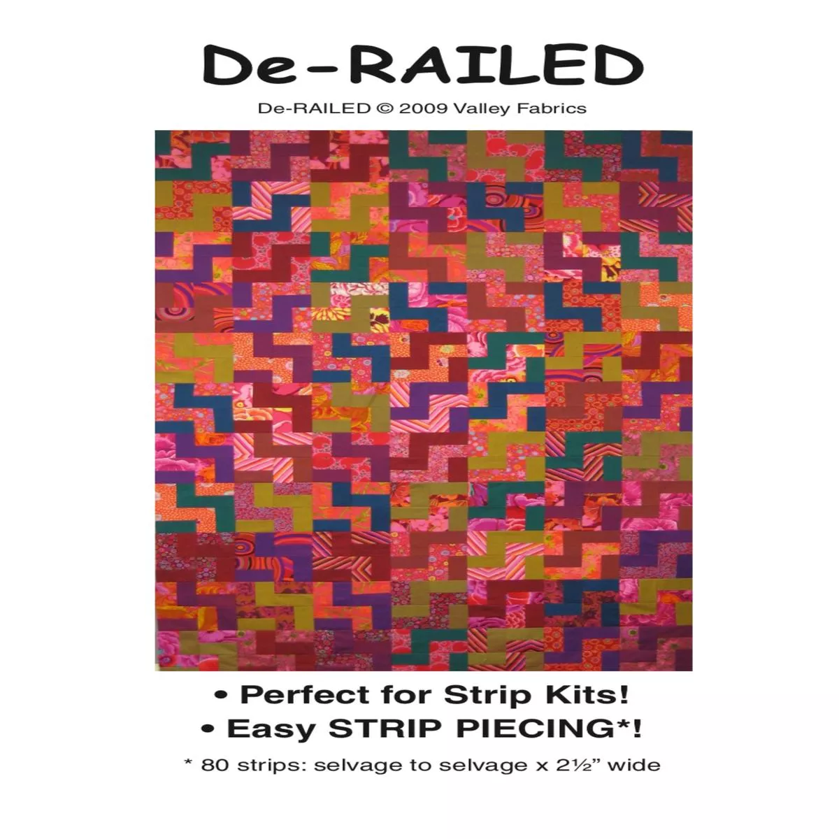 de-railed-valley-fabrics-quilt-pattern De-Railed Valley Fabrics Quilt Pattern