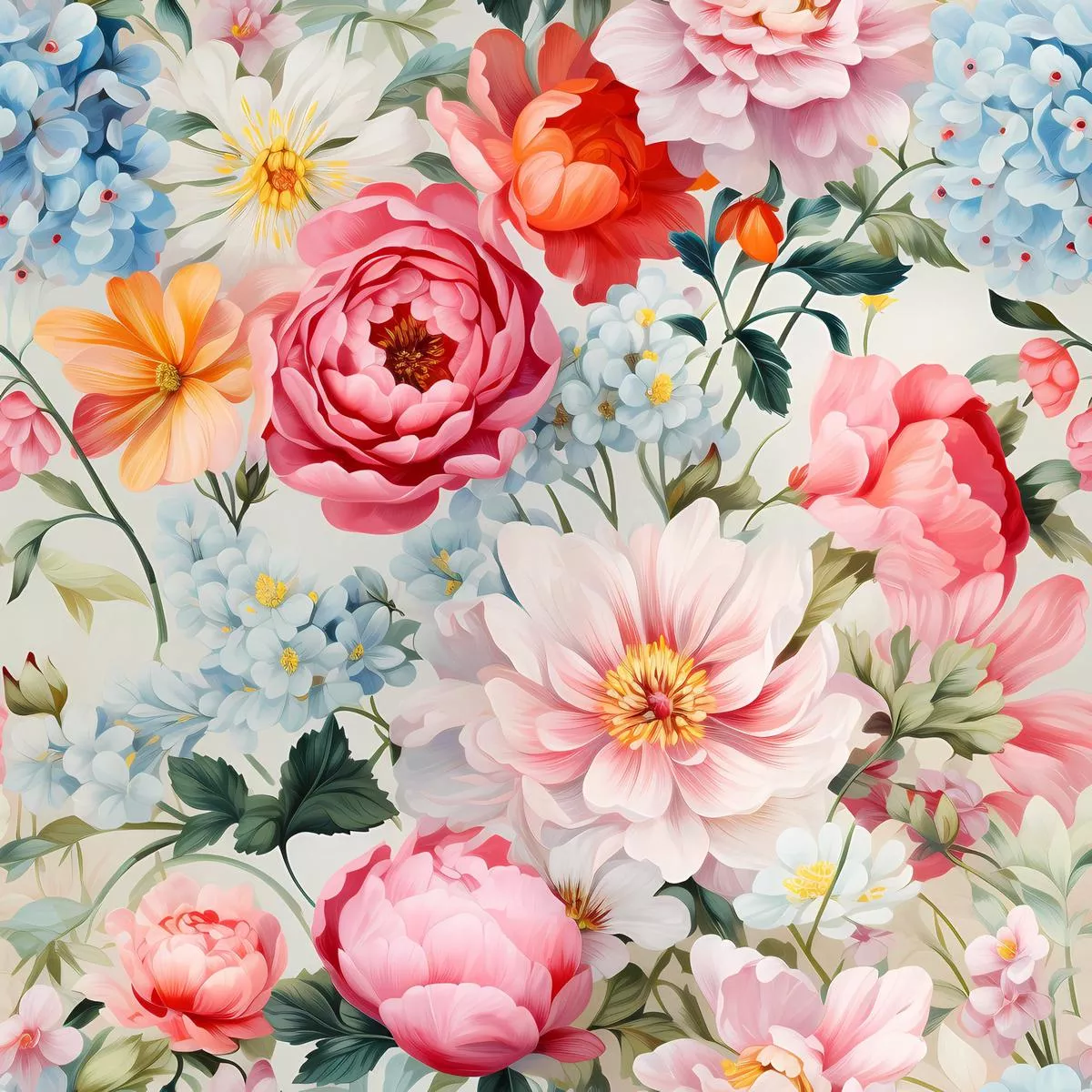 Delicate Petals Pattern 4 Quilting Cotton Fabric