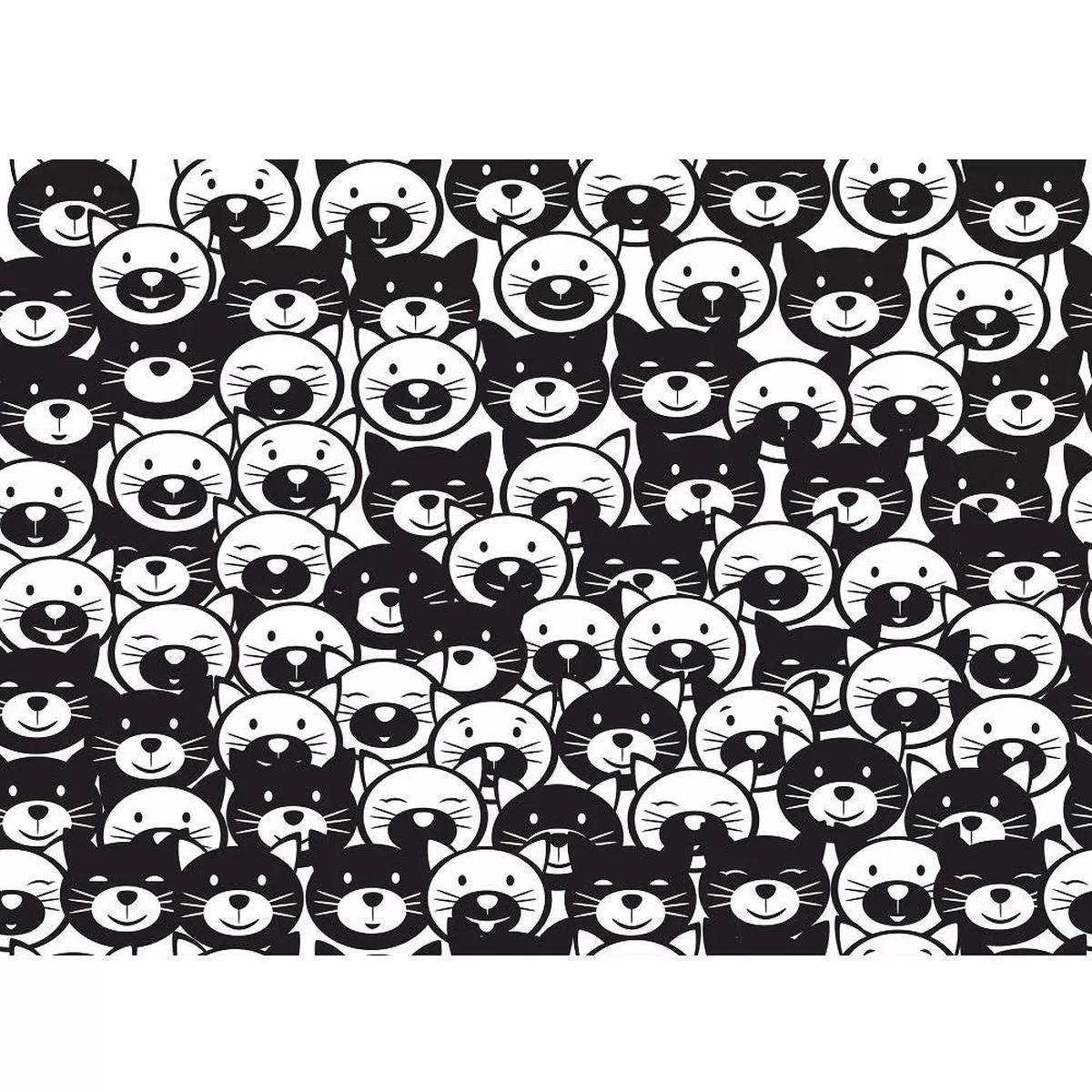 digitally-printed-packed-cartoon-cats-fabric Digitally Printed Packed Cartoon Cats Fabric