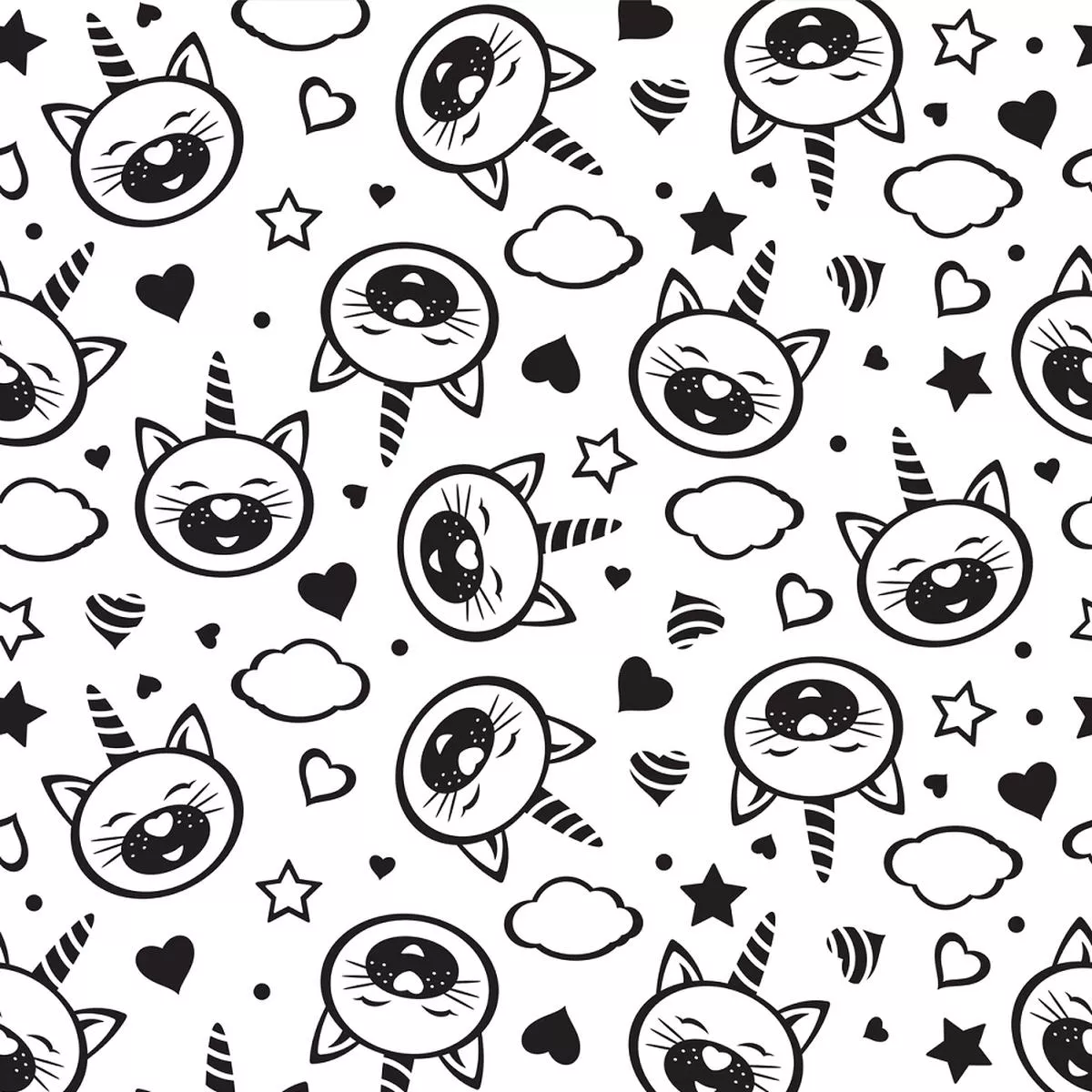digitally-printed-unicorn-cats-fabric Digitally Printed Unicorn Cats Fabric