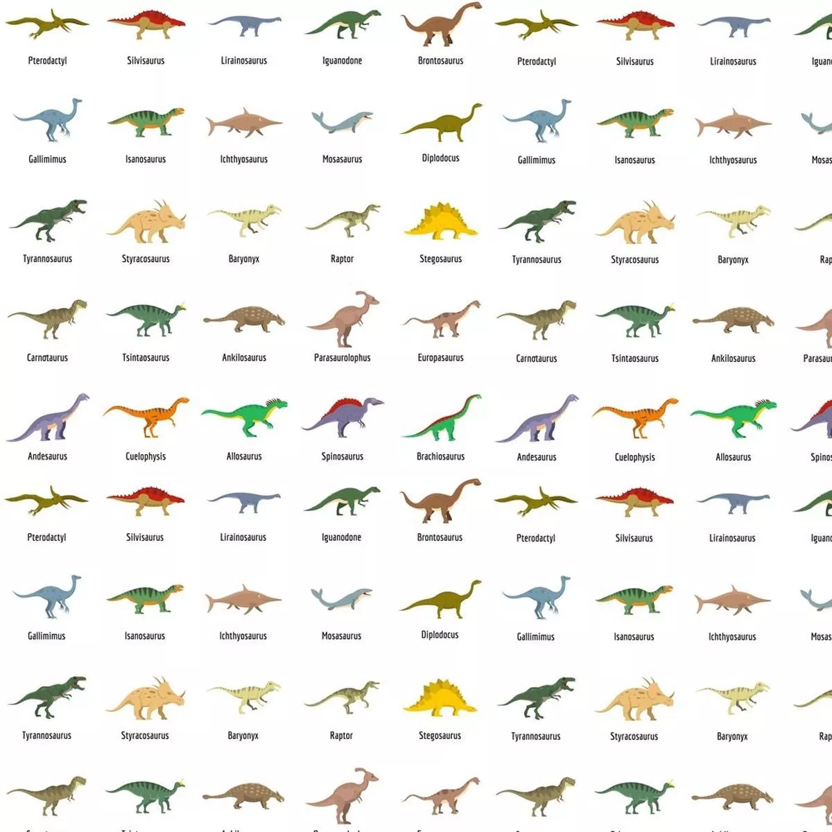dinosaur-names-fabric Dinosaur Names Fabric